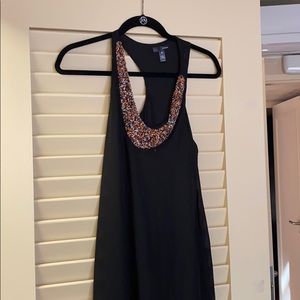 Aqua black dress